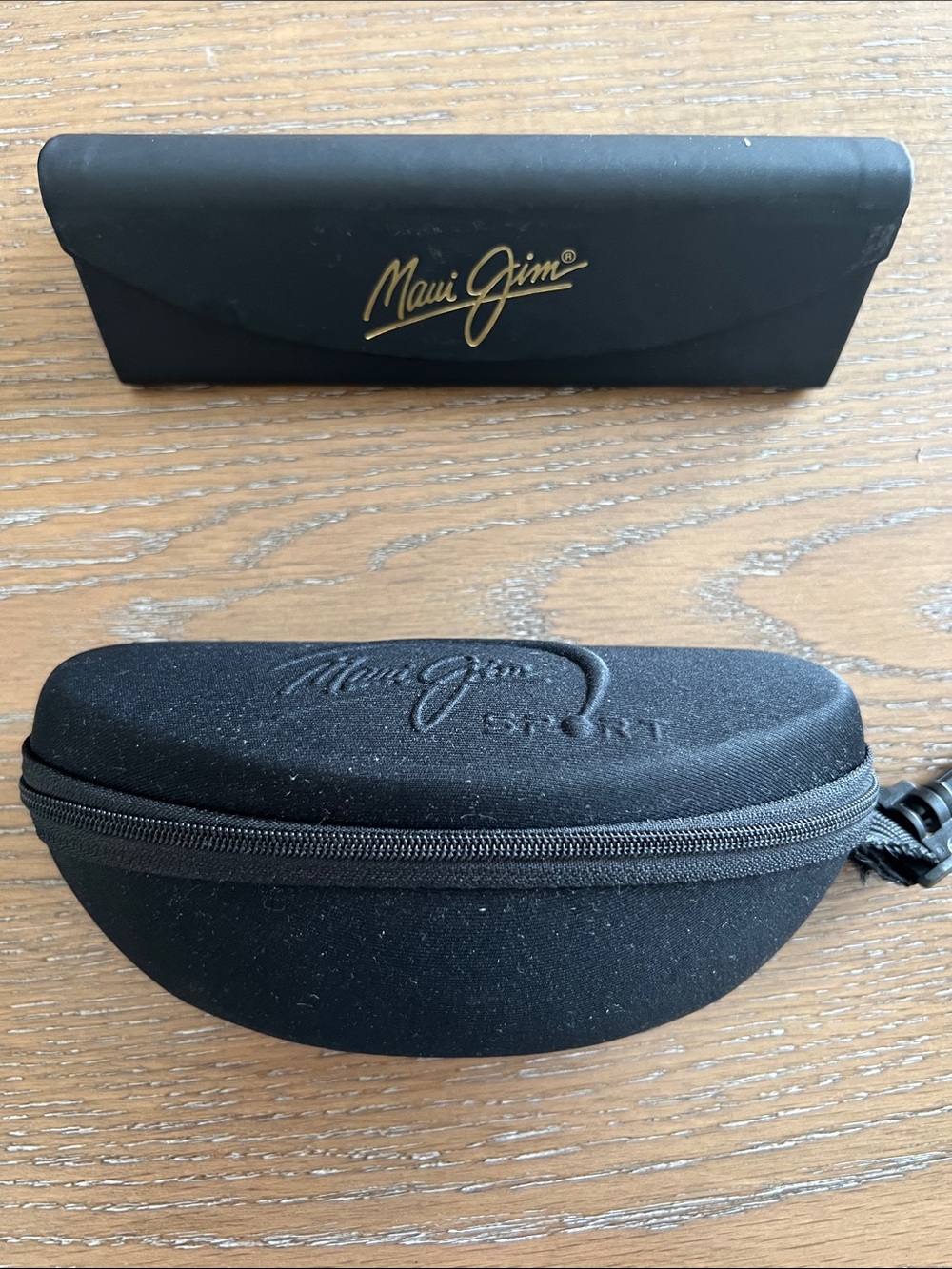 Maui Jim Trifold Black Case and Maui Jim Sport Zippered Clamshell Pouch Case